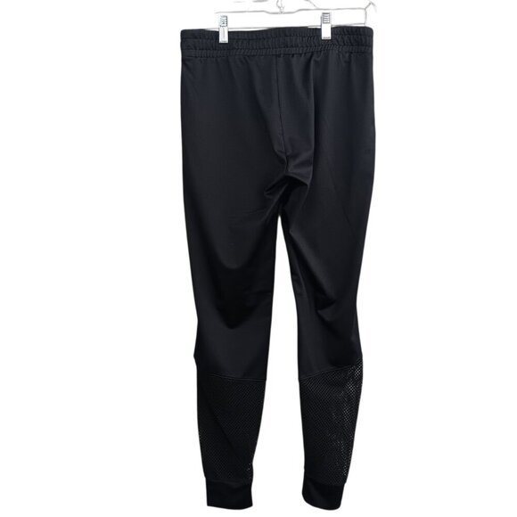 PINK VICTORIA'S SECRET ULTIMATE Women's Black Mesh Jogger Size S Pants Yoga Gym - Picture 2 of 5